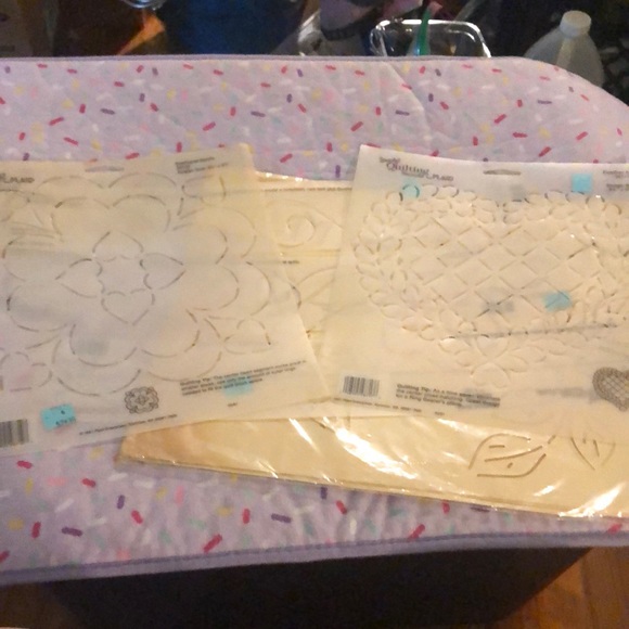 QUILT STENCILS 1981 & 1991 vintage 8 piece - Picture 1 of 16